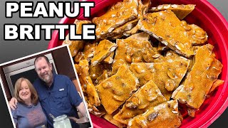 PEANUT BRITTLE A Favorite Christmas Treat An Easy 7 Ingredient Recipe [upl. by Howlond27]