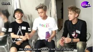 ENG SUB 130830 EXO The Star Interview Chanyeol Kris Kai Luhan Chen [upl. by Anawal]