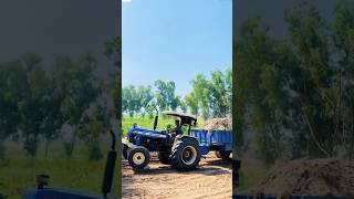 newholland3630 loadedtrolly farming BabbuMaansong punjab shorts hollandtrolitest trend [upl. by Ahsaenat]