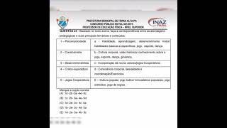 QUESTÃO DE PROVA▪TENDÊNCIAS PEDAGÓGICAS DA EDUCAÇÃO FÍSICA▪BANCA FENAZINAZ DO PARÁ [upl. by Adnalro]