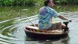 Fun with a Coracle on The back waters of the Ouse [upl. by Bollay116]