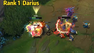 Rank 1 Darius The Most AGGRESSIVE Darius You Will Ever See LEVEL 1 SOLO KILL [upl. by Corrie384]