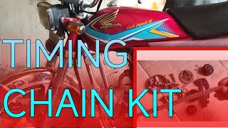 timing chain kit Honda 70 motorbike setting sound setting [upl. by Eidas]