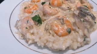 Risotto aux champignons et crevettes [upl. by Ahsino]