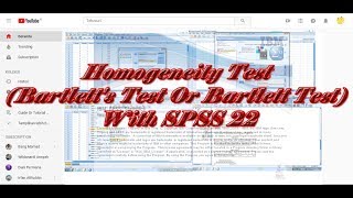 035 Bartletts test in Excel and R [upl. by Key]