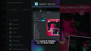 Pixlr 2023  Smart Resize Your Templates shorts [upl. by Anelhtak]