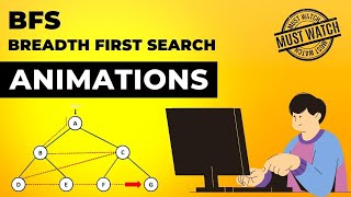 Breadth First Search BFS Animations  Graph Traversal  Data Structure  Visual How [upl. by Araes624]