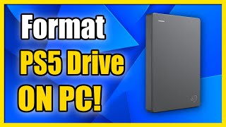 How to Format PS5 External Hard Drive On PC to exFAT Fast Method [upl. by Amlas]