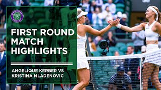 Angelique Kerber vs Kristina Mladenovic  First Round Highlights  Wimbledon 2022 [upl. by Hgalehs]