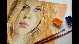 How should beginners paint portraits in Acrylics painting the female face Lesson 2 [upl. by Elleirol]