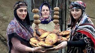 Cooking Traditional Unleavened Bread In An Old Oven And Charcoal Grilled Potatoes [upl. by Otecina299]