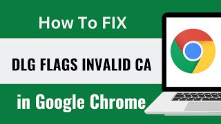 How to Fix Error Code DLG FLAGS INVALID CA In Google Chrome [upl. by Gunner]