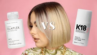 OLAPLEX No 3 VS K18 Hair Treatment  Which Is Better For HAIR REPAIR [upl. by Prissie]