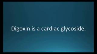 How to pronounce digoxin Lanoxin Memorizing Pharmacology Flashcard [upl. by Now759]