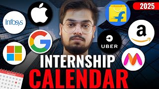 Internship Calendar 2025  When Do Companies Hire for OFF CAMPUS Internships [upl. by Akemeuwkuhc]