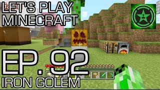 Lets Play Minecraft Ep 92  Iron Golem [upl. by Nahtnahoj288]