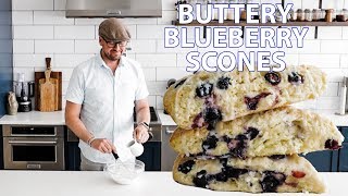 The Trick to Buttery Flaky Blueberry Scones [upl. by Acey960]