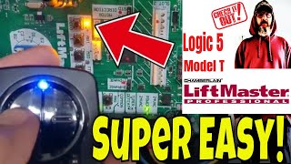 Programming a LiftMaster Universal Remote to a Logic 5 Commercial Opener [upl. by Dix113]