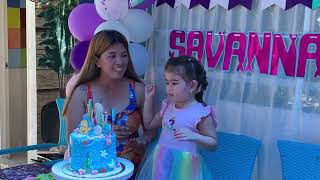 Savannah’s 3rd birthday party 🥳 simple celebration with the family [upl. by Ribal]