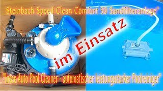 Steinbachfilter Speed Clean 50 und INTEX Poolsauger für Frame Pool in Action [upl. by Edualcnaej]