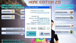 Demo video Programul Chestionare Auto Home Edition 20  wwwcirculatiarutieraro [upl. by Adamok]