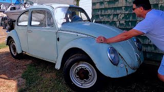 FIRST START In Years  1965 VW Beetle  Will It Run CT Garage Find [upl. by Novert]