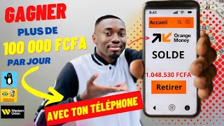 Gagner 100 000 FCFA  jour directement sur votre numéro de téléphone en utilisant Iworks [upl. by Srednas]