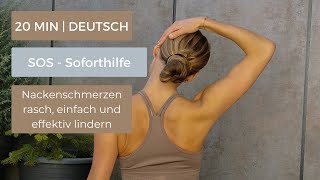 NACKENVERSPANNUNG lösen  SOS  einfache Soforthilfe in 20 Min  Nacken Yoga anfängerfreundlich [upl. by Ahsienom]