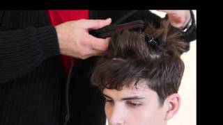 How to Get a Quiff in Mens Hair with the WAM mini straightening Iron Mens Quiff Hair Tutorial [upl. by Espy]