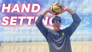 HOW TO HAND SET IN VOLLEYBALL  HAND SETTING MECHANICS [upl. by Limaa]