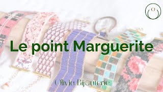 Le point Marguerite en perles Miyuki Picasso ou rocaille [upl. by Ethelred329]