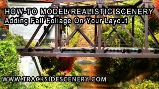 Adding fall foliage on your Model Railroad Layout  Easy Techniques [upl. by Savitt625]