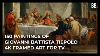 Giovanni Battista Tiepolo Paintings  4K Framed Art ScreenSaver for TV PC LG SAMSUNG FRAME TV [upl. by Annairdua]