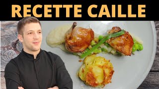 Recette CAILLE céleri rave et jus corsé [upl. by Atiniuq14]