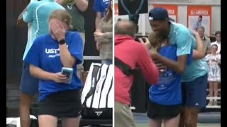 Tennis ball girl left in tears over stars classy gesture after hitting her in the faceChristopher E [upl. by Burwell]