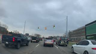 Driving to Southfield Michigan from Huntington Woods Michigan November 2022 [upl. by Ssirk781]