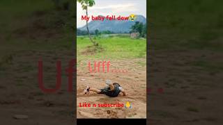 Baby Fall Down 😭shortsfeed ytshorts ytviral love tiktok baby entertainment trending [upl. by Artep]