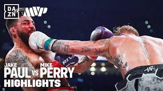 FIGHT HIGHLIGHTS  JAKE PAUL VS MIKE PERRY [upl. by Ecinna]