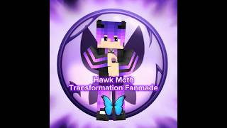 🦋 Hawk Moth Transformation MIRACULOUS Fanmade  Mineimator Minecraft Animation shorts hawkmoth [upl. by Htebasyle]