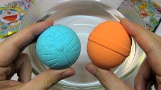 ASMR Bath Bomb Battle Race 096 Doraemon vs Pokemon [upl. by Atteragram]