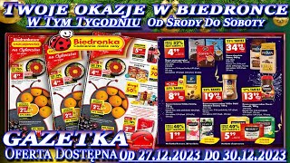 Biedronka Nowa Gazetka Promocyjna Od Środy 27122023 W Tym Tygodniu Twoje Okazje w Biedronce [upl. by Citron]