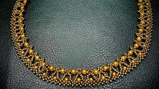 Lace Necklace 💎 beadingtutorial diy [upl. by Critta522]