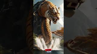 Hybrid combination of snake and tiger sorts snake tiger dinosaurs kingkong cat crocodile ai [upl. by Yahsan236]