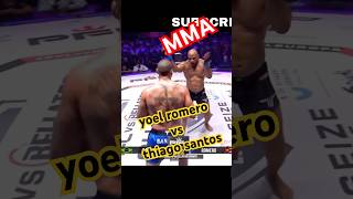 yoel romero vs thiago santos highlights  mma [upl. by Nivlen]