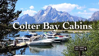 Grand Teton National Park Lodging I Colter Bay Village Cabins [upl. by Lorena]