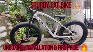 Sturdy Fat Bike 🚲 Unboxing Installation amp First Ride Review 🚲 [upl. by Ivah131]