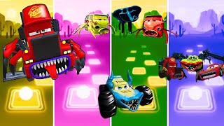 Spider mack truck vs Fillmore cars eater vs Dinoco monster truck vs Crazy mcqueen eater Coffin dance [upl. by Orlosky551]