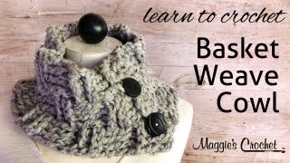 Basket Weave Cowl Free Crochet Pattern [upl. by Lenor321]