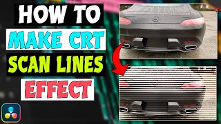 How To Make CRT Scan Lines Effect in Davinci Resolve  Scanlines Effect VHS Effect [upl. by Ttirb]