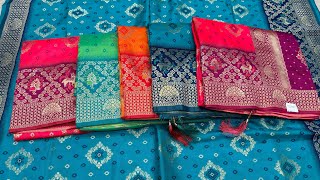 Pongal combo offer sarees299Rs semi Banarasi silkRaw silkstussar silk saree all sarees available [upl. by Einhpad]